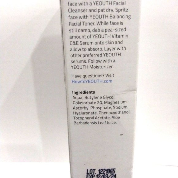 YEOUTH -  Vitamin C & E Serum with Hyaluronic Acid 1 fl oz (30 ml) - Set Of 2 - Picture 5 of 5